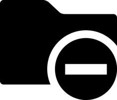Minus Sign On Black Folder Symbol Of Interface Tracing Svg Vector, Free Vectors File